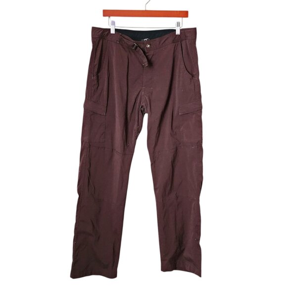 PRANA VINTAGE y2k outdoor athletic activewear hiking pants in chocolate brown XL